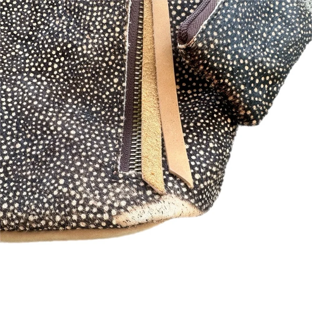 Miss Albright Hair-On Hide Leather Satchel Crossbody/Shoulder Bag-adjustable